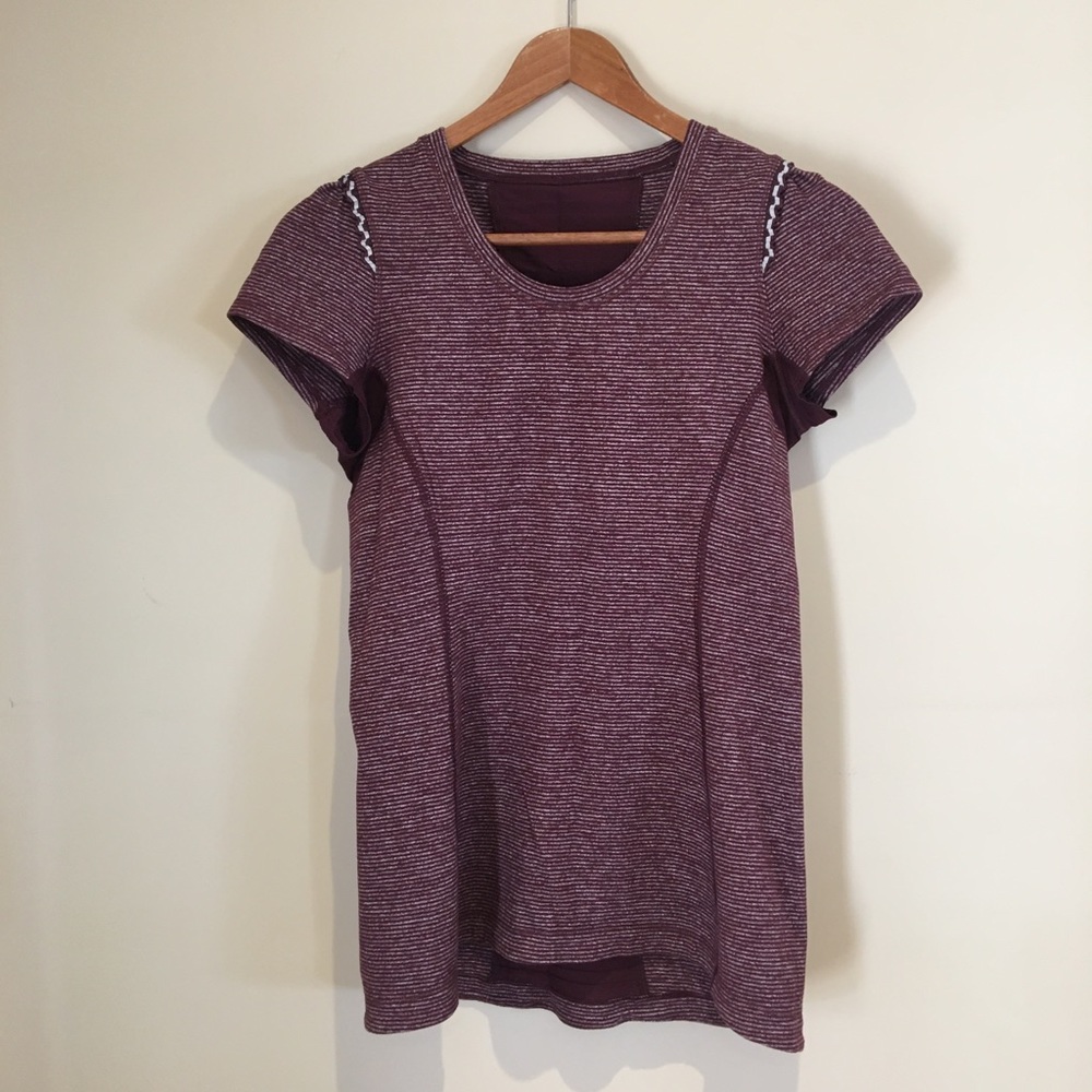 Lululemon star runner short sleeves striped shirt